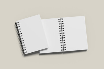 A5 Spiral Notebook Blank Mockup