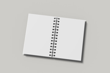 A5 Spiral Notebook Blank Mockup