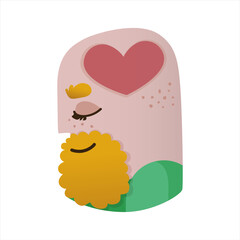 Happy man with beard.