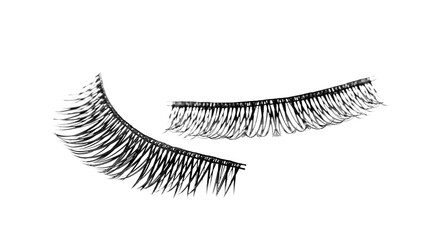 Fake eyelashes on white background. Makeup product