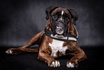 portrait of the boxer dog