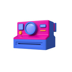 Camera icon isolated 3d Render illustration