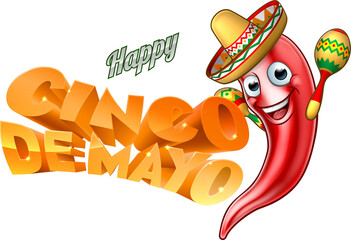 Cinco De Mayo Mexican Chilli Pepper Design