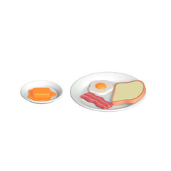 Breakfast item Icon Isolated 3d render Illustration