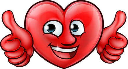 Cartoon Heart Mascot