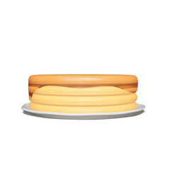 Pancake Icon Isolated 3d render Illustration