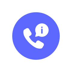 Contact person, call center icon vector in flat style