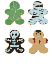 gingerbread man with halloween decoration