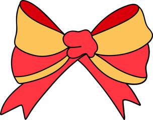 Christmas Bow, Christmas Decoration, Christmas ornament vector illustration
