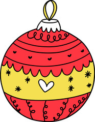 Christmas Ball, Christmas Decoration, Christmas ornament vector illustration