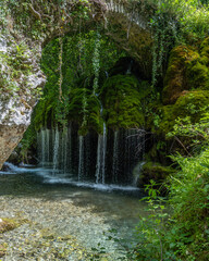 The scenic waterfalls Cascate Capelli di Venere at Cilento National Park, Casaletto Spartano,...