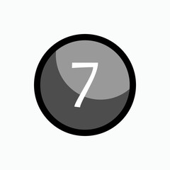 No 7 Icon. Number Seven Symbol - Vector. 