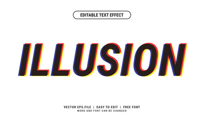 Illusion editable text effect modern style
