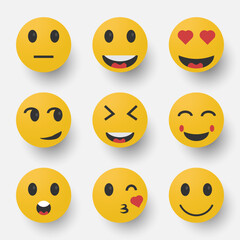 emoticon set reaction design collection