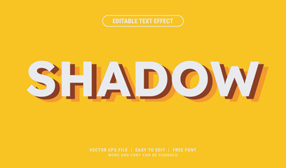 Shadow editable text effect modern style