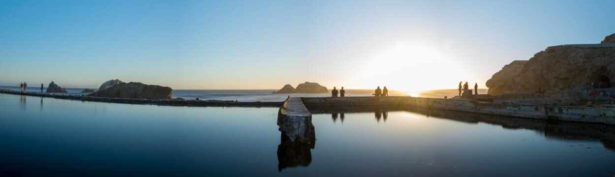 Sutro Baths At Sunset