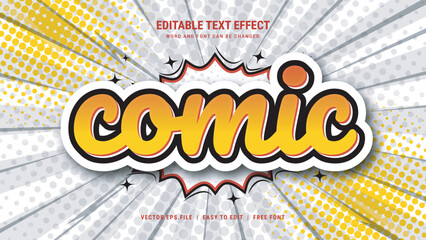 Comic editable text effect modern style