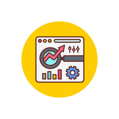 Browser Optimization icon in vector. Logotype