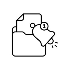 File Notification icon in vector. Logotype