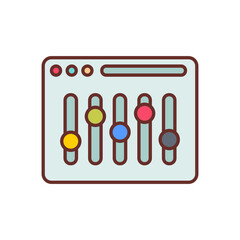 Refine Webpage icon in vector. Logotype