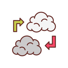 Cloud Connection icon in vector. Logotype