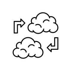 Cloud Connection icon in vector. Logotype