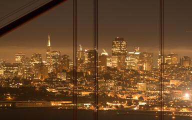 panorama of San Francisco at night