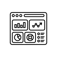 Dashboard icon in vector. Logotype