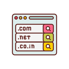 Domain Registration icon in vector. Logotype