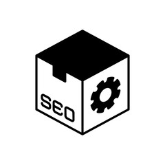 SEO Service Package icon in vector. Logotype