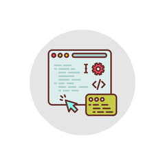 Programming icon in vector. Logotype