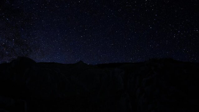 Virtual realistic Yosemite National Park timelapse #5 with night sky and stars