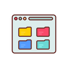 File Storage icon in vector. Logotype