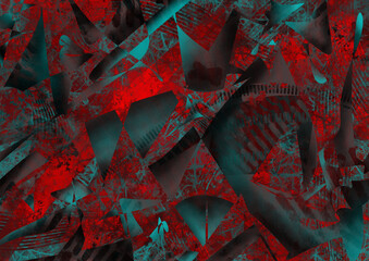 "Aggressive" illustration 
abstract background with painting
