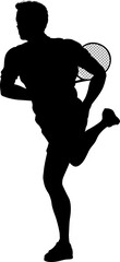 Tennis Player Man Sports Person Silhouette