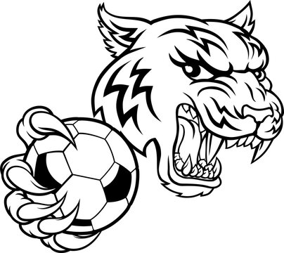 Tiger Soccer Football Player Animal Sports Mascot