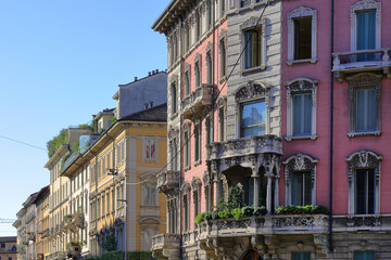 Obraz premium palazzi storici di milano, italia, historical building of milan, italy 