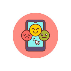 Smile Feedback icon in vector. Logotype