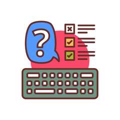 Online Questionnaire icon in vector. Logotype