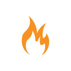 Fire logo vector icon illustration