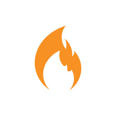 Fire logo vector icon illustration