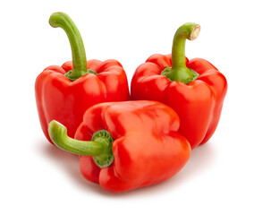 bell pepper path isolated on white