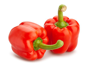 bell pepper path isolated on white