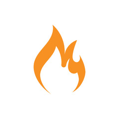 Fire logo vector icon illustration