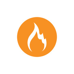 Fire logo vector icon illustration
