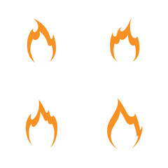 Fire logo vector icon illustration