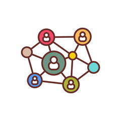 Business Connectivity icon in vector. Logotype