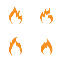 Fire logo vector icon illustration