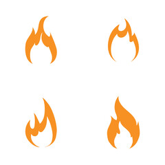 Fire logo vector icon illustration