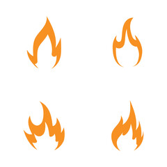 Fire logo vector icon illustration